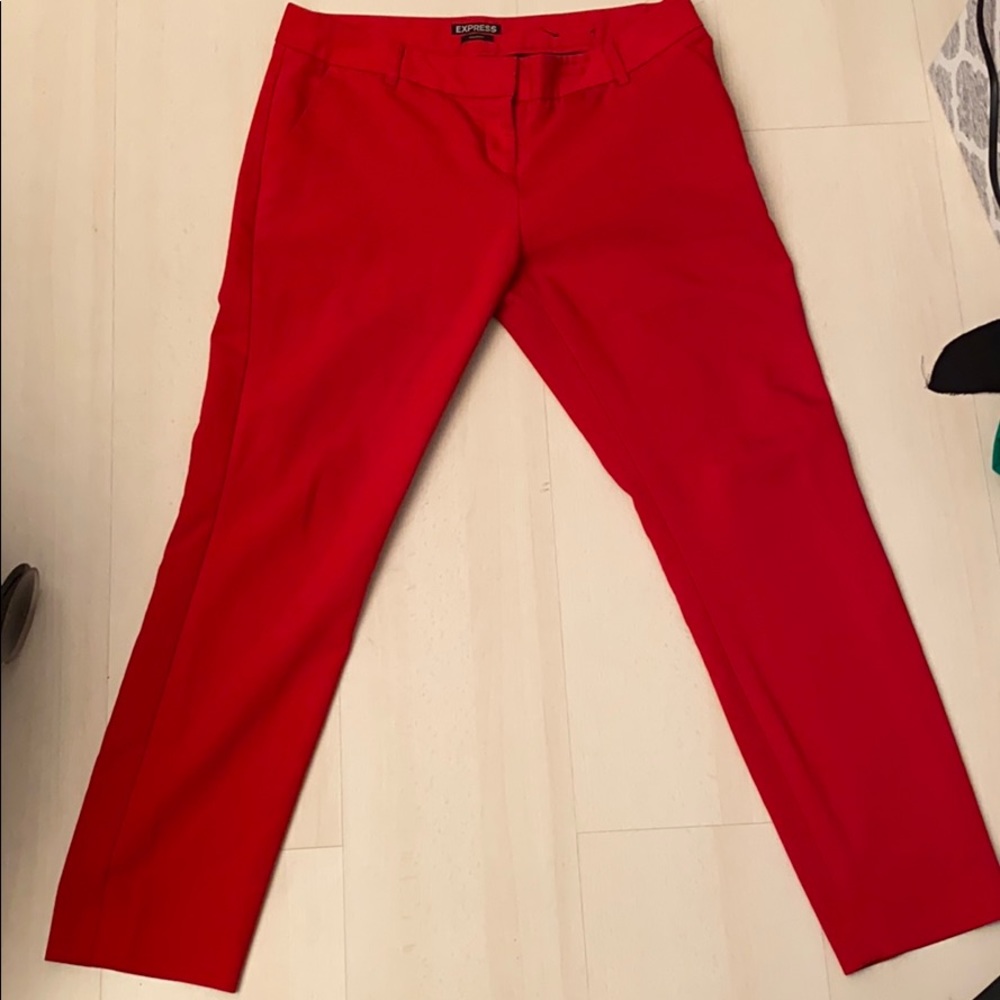 Red Dress/ Work Pants